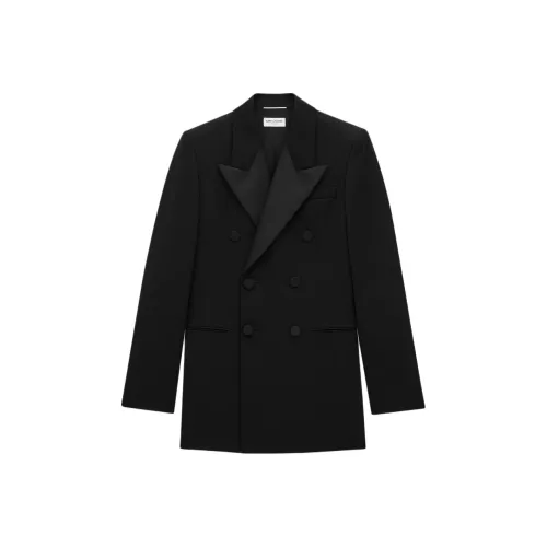 SAINT LAURENT Бизнес-костюм пальто мужской черный