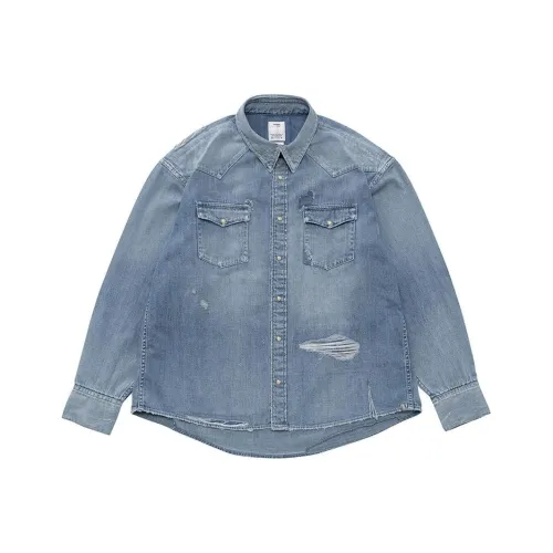 Visvim Светло-синие Мужские Джинсовые Куртки
