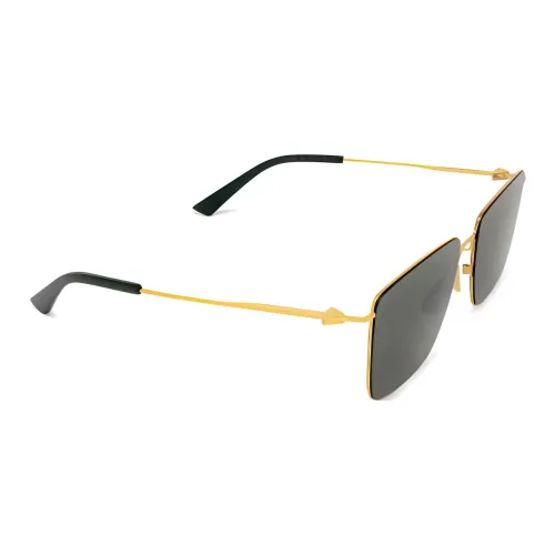 Bottega Veneta Металл Квадратные Солнцезащитные очки Мужские Золотые