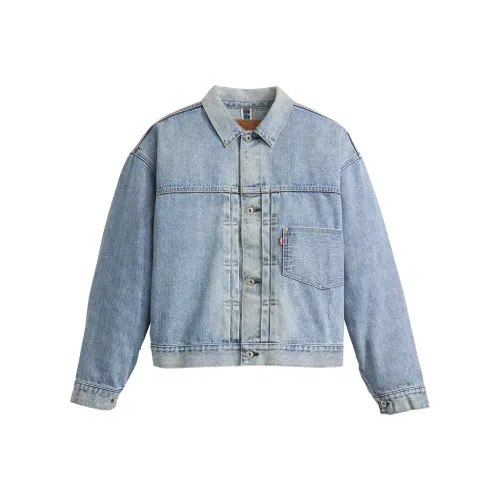 Levis Beams Коллаборация Светло-синий Унисекс Джинсовые куртки