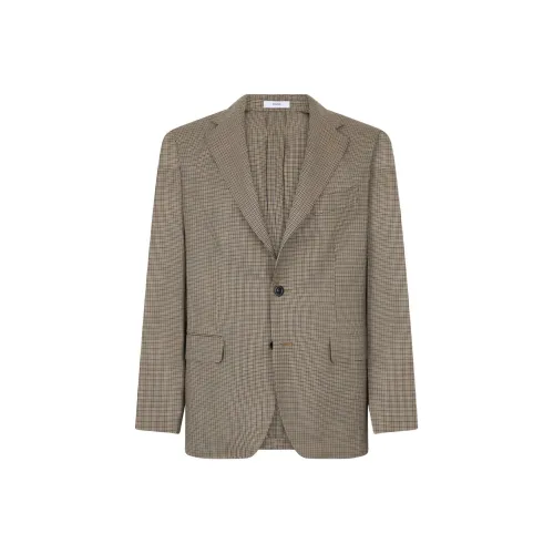 Больгиоли SS24 Бизнес Костюм Пальто Мужской Светло-Коричневый