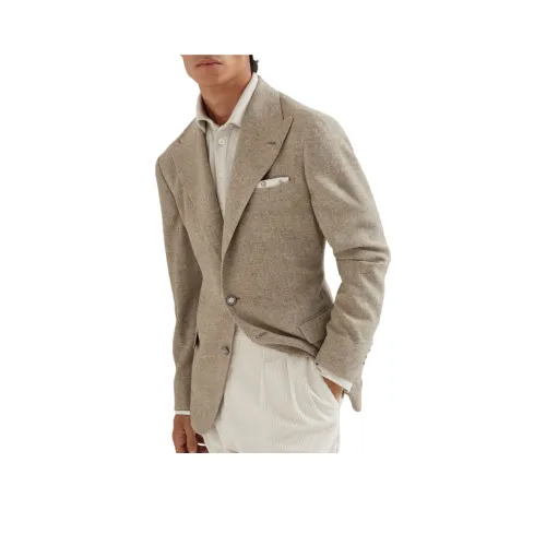 BRUNELLO CUCINELLI FW24 Бизнес-костюм Куртка Мужская Бежевая