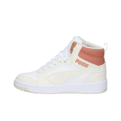 PUMA Rebound v6 Высокие Кроссовки для скейтбординга Женские Экрю