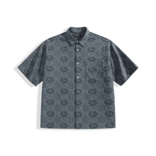 PEACEBIRD MEN Рубашка Мужская Темно-Серый 1