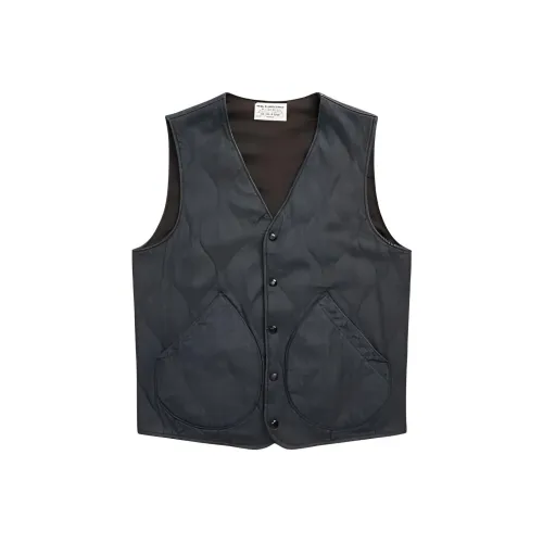 DOUBLE RL Стеганый джинсовый жилет мужской морской синий