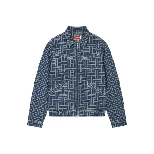 KENZO SS24 Denim Jacket Men's Dark Stone Blue