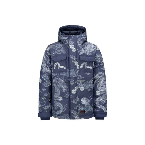 EVISU Хлопковый пуховик Мужской Многоцветный