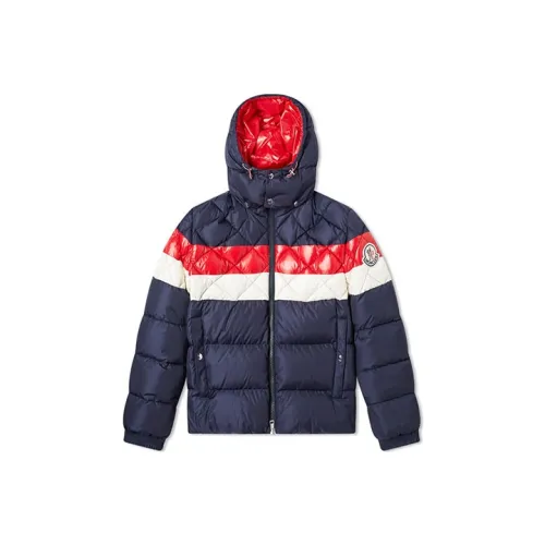 MONCLER Синий Мужской Пуховик