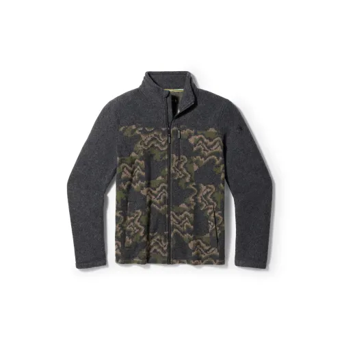 SMARTWOOL Мужской Hudson Trail Fleece Full Zip Куртка Куртки Пальто Мужской Черный Серый