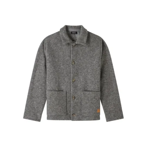 A.P.C SS24 Куртки Пальто Унисекс Легкий Серый