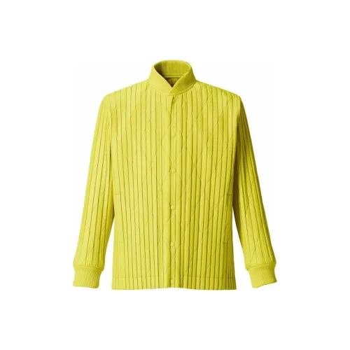Homme Plissé Issey Miyake Хлопковый пуховик Мужской Желтый