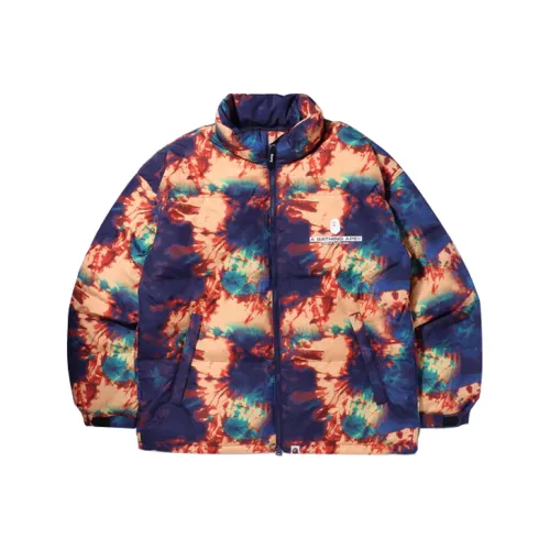 A BATHING APE Темно-синий Синий Мужской Пух Мужской Пуховик