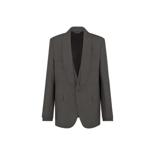 DIOR FW24 Бизнес-костюм Пальто Мужской Серый