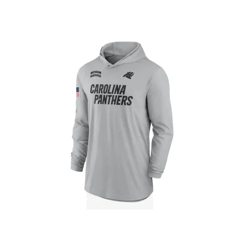 nike Dri FitNFL FW24 Carolina Panthers Salute To Service Edge Талисман LOCKUP Толстовка Мужская Планшет Серебряный