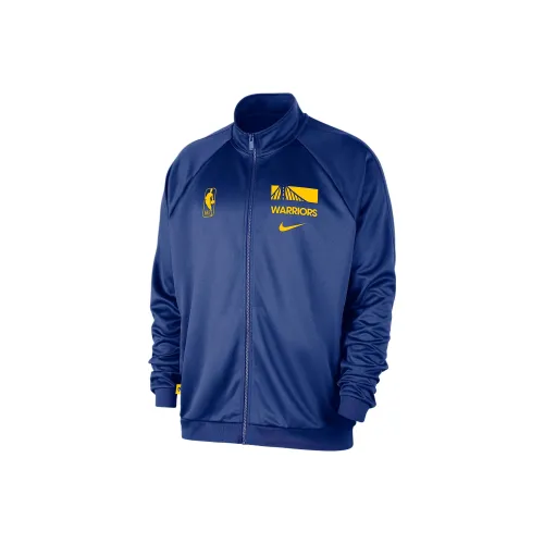 Nike x NBA Golden State Warriors Club Куртка Мужская Темно-синий Черный
