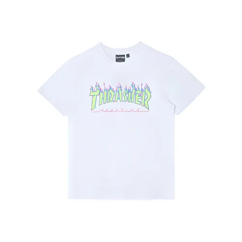 Thrasher T-Shirt Японская версия Унисекс Белый
