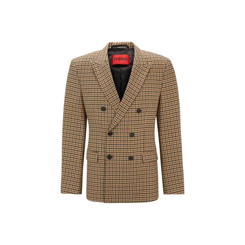 Hugo Boss Бизнес-костюм Пальто Мужской Темно-коричневый