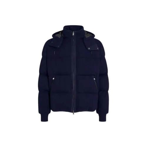 Zegna Down Jacket Men's Navy Blue