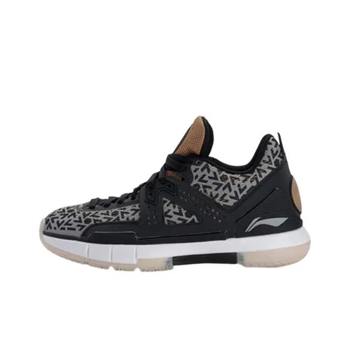 LINING WOW 5 Way Of Wade 5 Non Slip Легкий MID Баскетбольные кроссовки Мужской Черный Серый