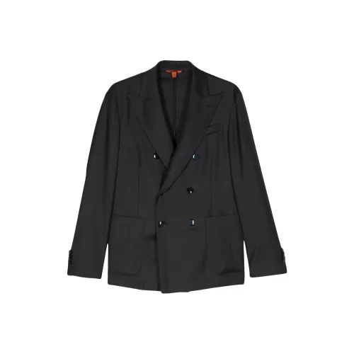 Barena SS24 Бизнес Костюм Пальто Мужской Угольный Серый