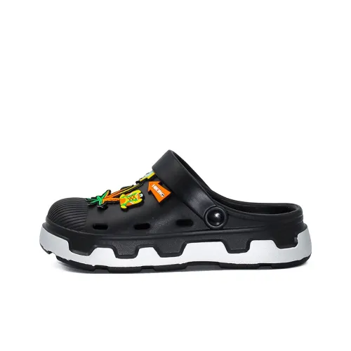 OUBT Jungle Adventure Сабо Унисекс Черный Серебряный