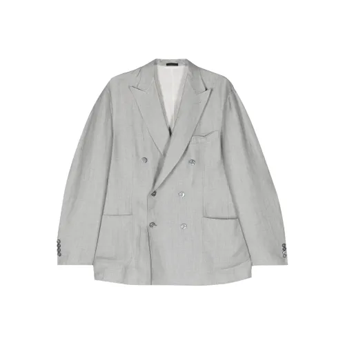 BRIONI SS24 Бизнес-костюм Пальто Мужской Серый