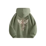 Серо-зеленый цвет горошка (Y Ангел Меч Грудь Значок_y Большой Ангел Меч Спина Значок)