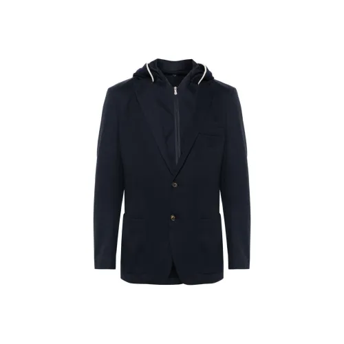 Eleventy FIRSTCLASS Made IN Italy SS24 Бизнес Костюм Пальто Мужской Полночный синий