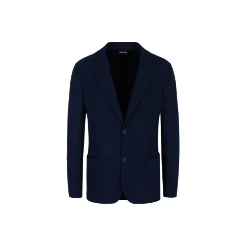 GIORGIO ARMANI SS24 Бизнес Костюм Пальто Мужской Ночной Синий