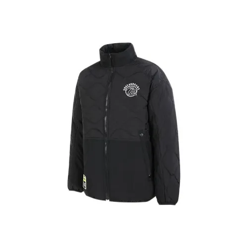 PEAK Однотонный Воротник-стойка Облегающий Утолщенный MID Длина Пуховик Мужской Черный