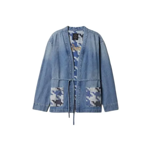 GAP co-brand x Dapper Dan co-brand Деним Куртка Unisex Light Синий