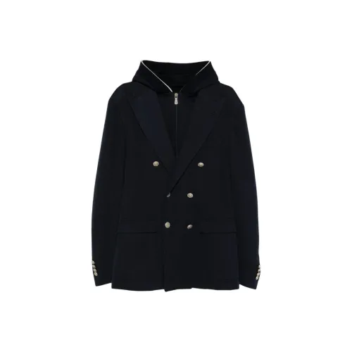 Eleventy FIRSTCLASS Made IN Italy SS24 Бизнес Костюм Пальто Мужской Морской Синий