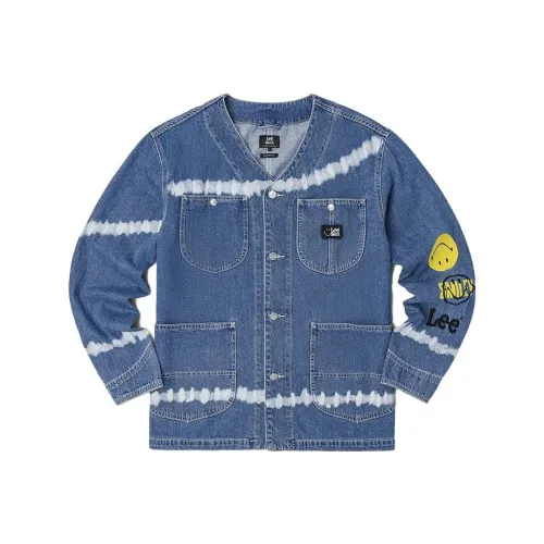 Lee Средне-голубой Унисекс Джинсовые куртки