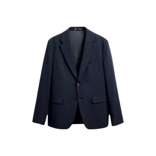 ZARA Синий Мужской Деловой костюм
