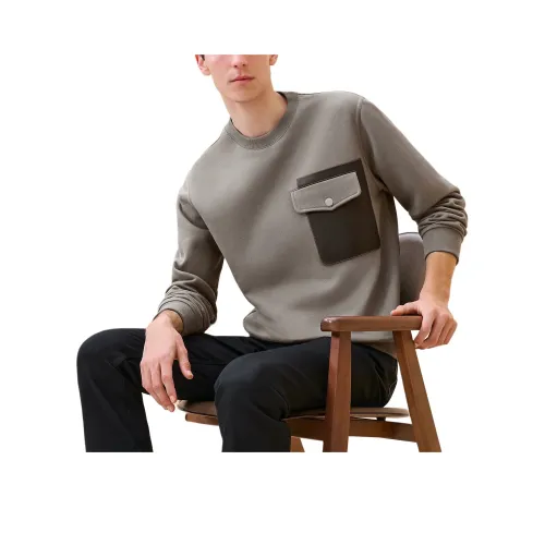 HERMES Толстовка Мужской Торфовый Серый