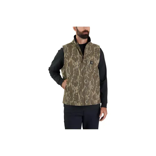 Carhartt 106099 Rugged Flex® Утка Шерпа LINED CAMO Средний воротник Жилет Свободный крой Мужской CAMO Камуфляж