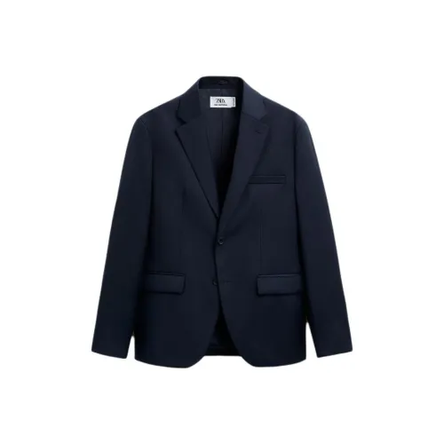 ZARA Синий Мужской Деловой костюм