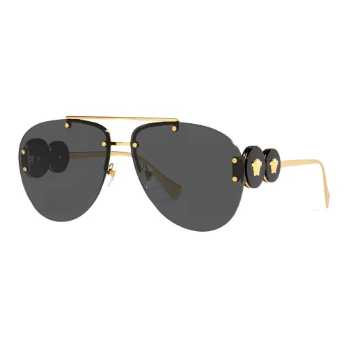 VERSACE Металл Aviator Солнцезащитные очки Женские Золотые