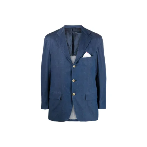 KITON Морской Синий Мужские Куртки