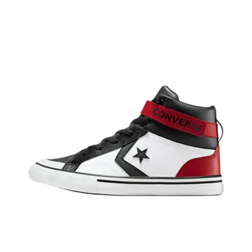 Конверс Pro Blaze Strap Высокий Топ Детские Скейтбординги Белый Черный Подростки