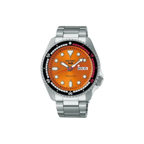 SEIKO Автоматический Механический Movement Унисекс Часы 42 мм Апельсиновые
