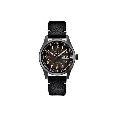 SEIKO Автоматический/Ручной Механизм Мужские Часы 39,4 мм Черный