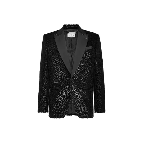 PHILIPP PLEIN FW24 Бизнес-костюм Пальто Мужской Черный