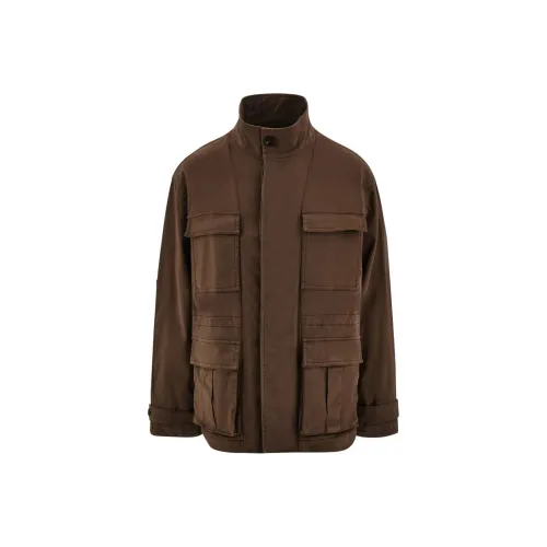 FERRAGAMO SS25 Куртки и Пальто Мужской Шоколад