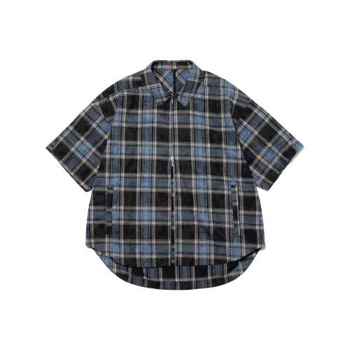 TANOXI Blue Men's Shirts TANOXI Синий Мужские Рубашки