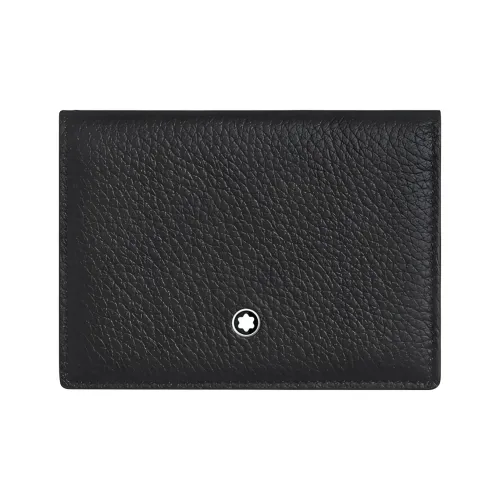 MONTBLANC Кожа Кошелек Держатель для карт Мужской Черный