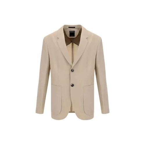 Ermenegildo Zegna Бежевый Мужской Деловой Костюм