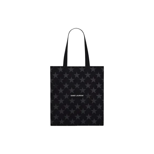 SAINT LAURENT Rive Droite Series 100% хлопок Тоут Сумка Сумка для покупок Сумка на плечо Сумка Унисекс Черный