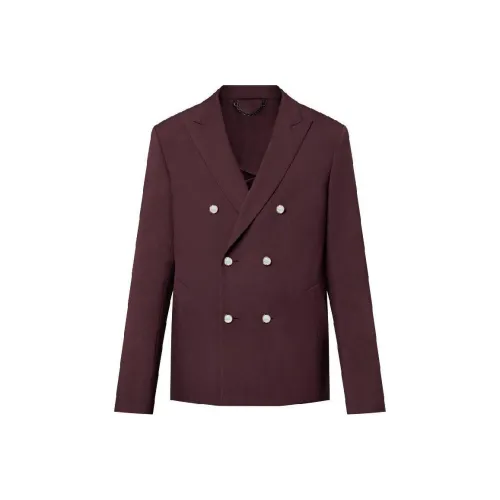 LOUIS VUITTON SS24 Бизнес Костюм Пальто Мужской Бордовый