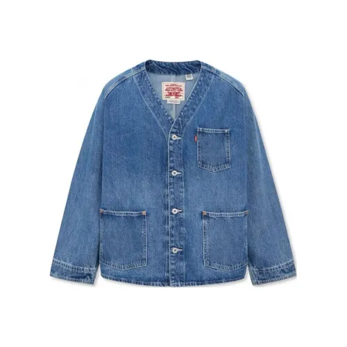 Levis Blue Men's Denim Jackets Левис Синий Мужские Джинсовые Куртки